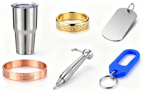 ComMarker laser engraving across 20+ material types