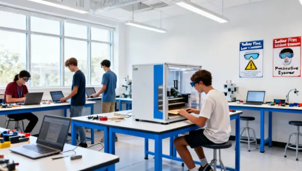 ComMarker laser engraver in education makerspace